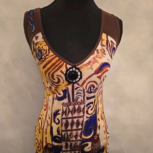Women's Like New, Made in Italy Size M Assymetrical Stretch Dress